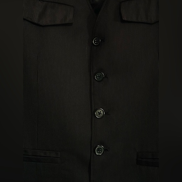 Kenneth Cole New York Black Dress Button-Up Vest - Picture 2 of 3